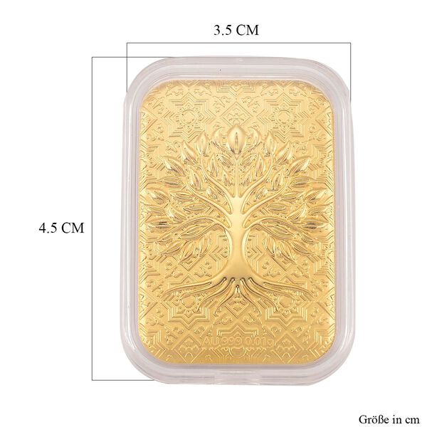 999er Gold-Barren mit Lebensbaum-Motiv image number 4