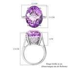 Rose De France Amethyst Ring, 925 Silber platiniert (Größe 17.00) ca. 15,00 ct image number 6