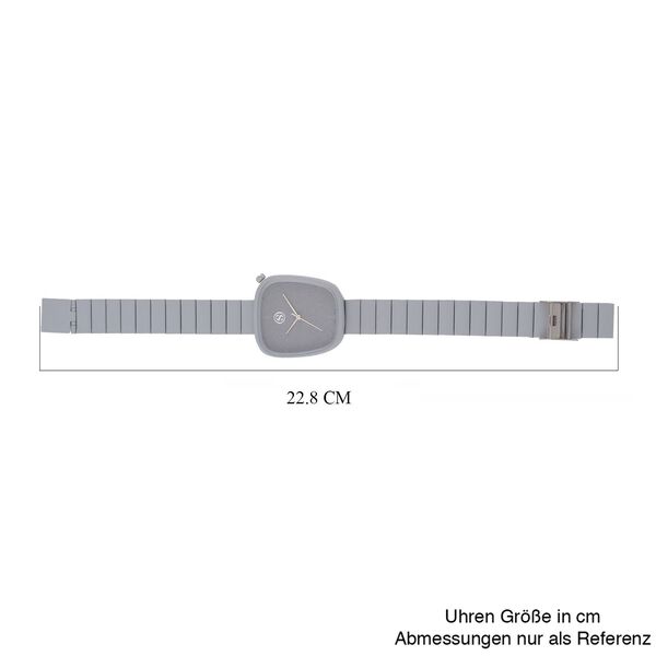 Strada - Japanisches Uhrwerk, Edelstahl-Zifferblatt & Metall-Armband, 23 cm, grau image number 7