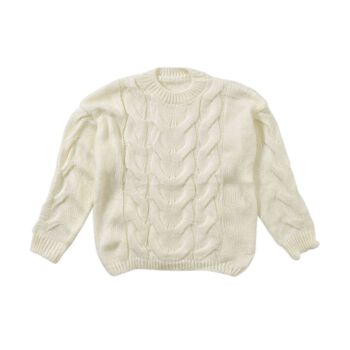 LA MAREY - Crewneck Pullover, S-L, Wei&szlig;