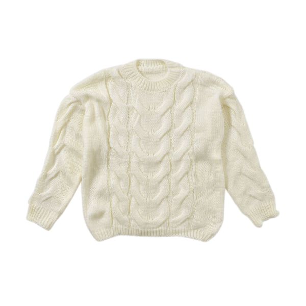 LA MAREY - Crewneck Pullover, S-L, Wei&szlig;