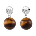 Gelbes Tigerauge Ohrringe ca. 56.00 ct