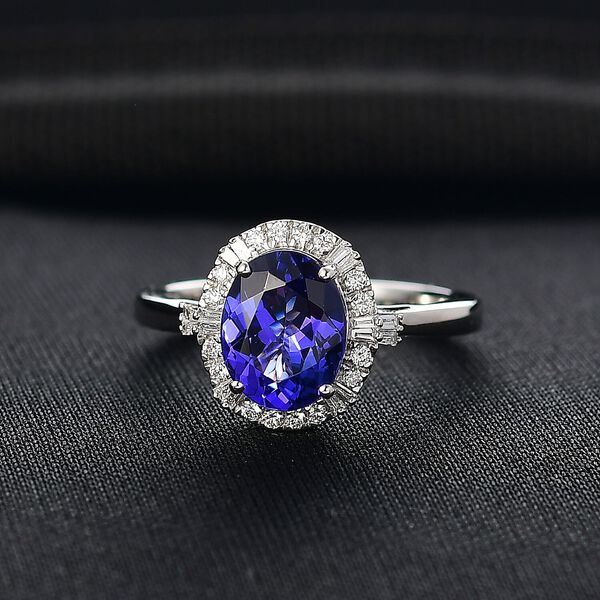 RHAPSODY AAAA Tansanit und Diamant Ring in 950 Platin - 2,97 ct. image number 1
