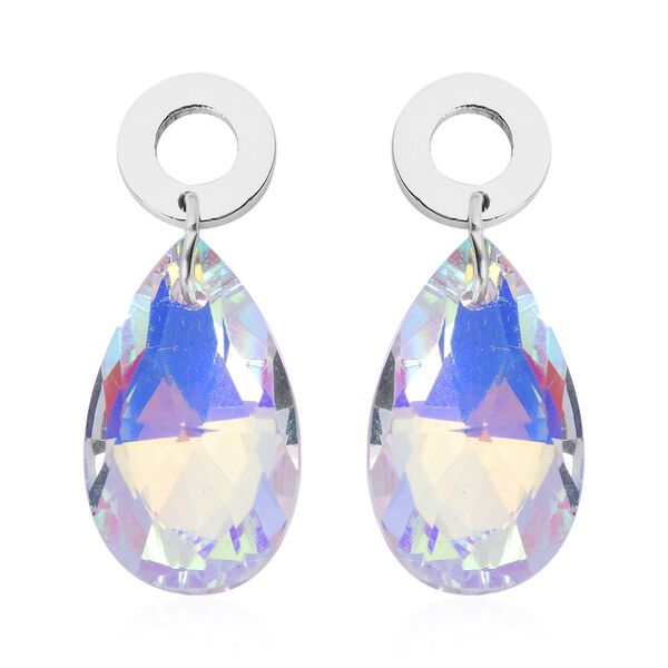 Mystische Glas-Ohrringe und Anh&auml;nger mit Kette, Edelstahl image number 5