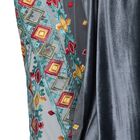 TAMSY - Kimono aus Samt mit Blumenstickerei, Einheitsgröße Grau image number 4