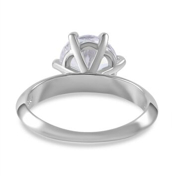 LUSTRO STELLA - Wei&szlig;er Zirkonia Ring 925 Silber rhodiniert (Gr&ouml;&szlig;e 19.00)