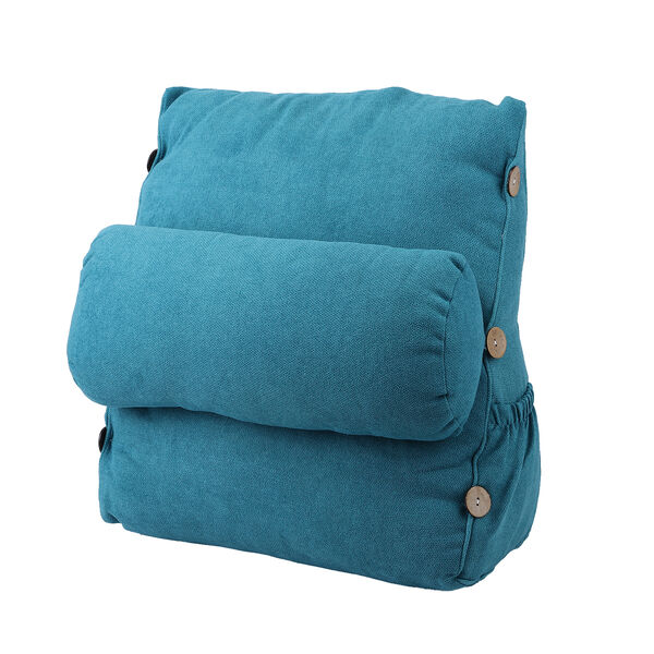 Ergonomisches Kissen aus Samt, Petrol