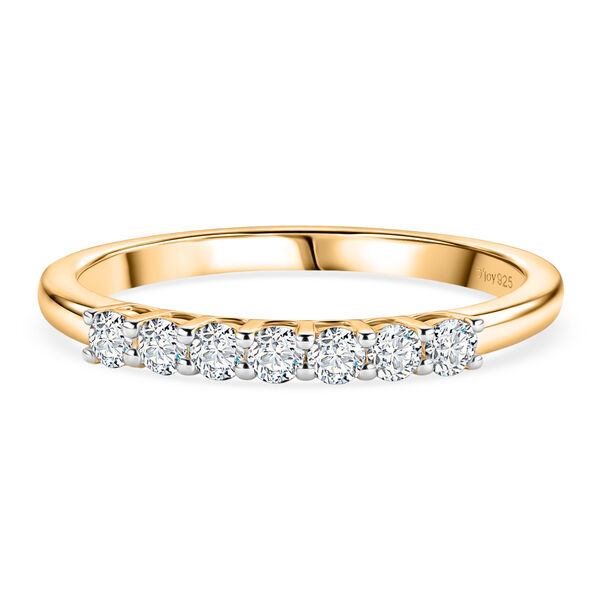 D'Joy Lab Grown Diamant GH Ring 925 Silber 750 Gelbgold vermeil (Gr&ouml;&szlig;e 17.00) ca. 0,25 ct