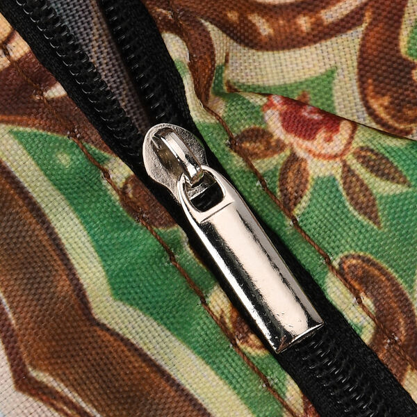 Faltbare Einkaufstasche mit Rei&szlig;verschlussfach 50 x 70 cm Hellgr&uuml;n M&auml;dchenmotiv image number 7