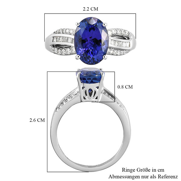 RHAPSODY AAAA Tansanit and VS EF Diamant Ring- 3,38 ct. image number 8