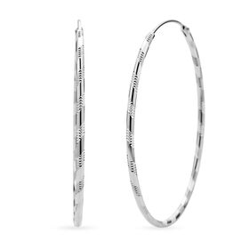 Rhodinierte Creolen, 925 Silber