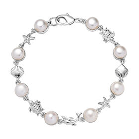 EVER TRUE Süßwasser Perle (7.5-8 mm) Armband ca. 19 cm Nickelfreies Messing 21.31 ct