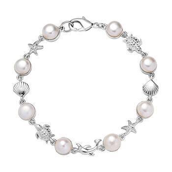 EVER TRUE S&uuml;&szlig;wasser Perle (7.5-8 mm) Armband ca. 19 cm Nickelfreies Messing