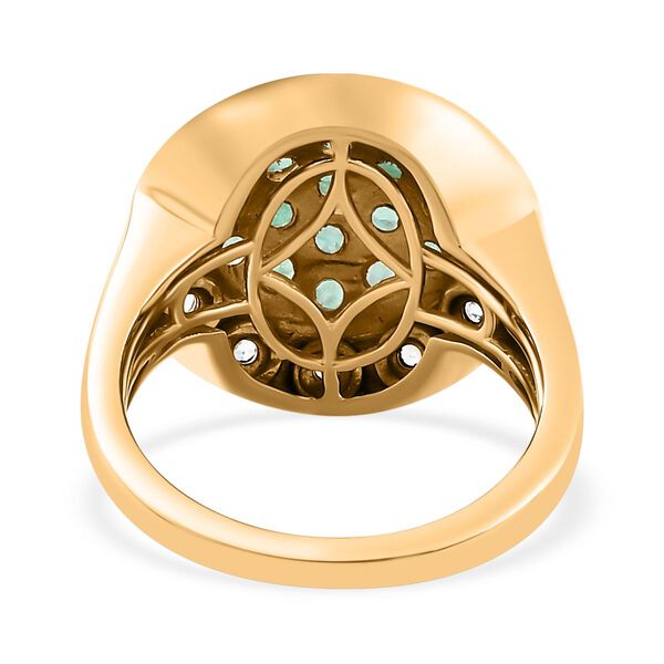Gemfields Smaragd Ring, 925 Silber Gelbgold Vermeil (Größe 17.00) ca. 2.22 ct image number 6