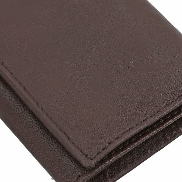 Klassische Geldbörse, 100% echtes Leder, RFID geschützt, braun image number 6