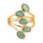 Grandidierit-Ring, 925 Silber vergoldet (Größe 16.00) ca. 2,27 ct