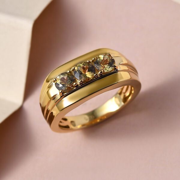 Nat&uuml;rlicher, goldener Tansanit-Ring - 1,16 ct. image number 2