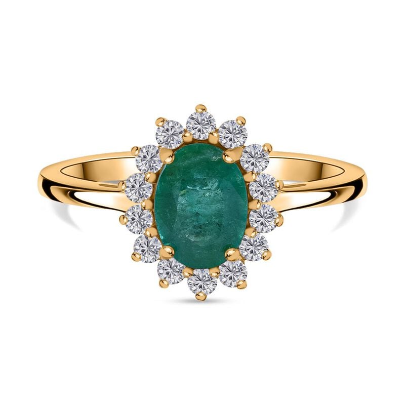 AAA Kagem Sambischer Smaragd und  Diamant Ring, ca. 1,54 ct image number 0
