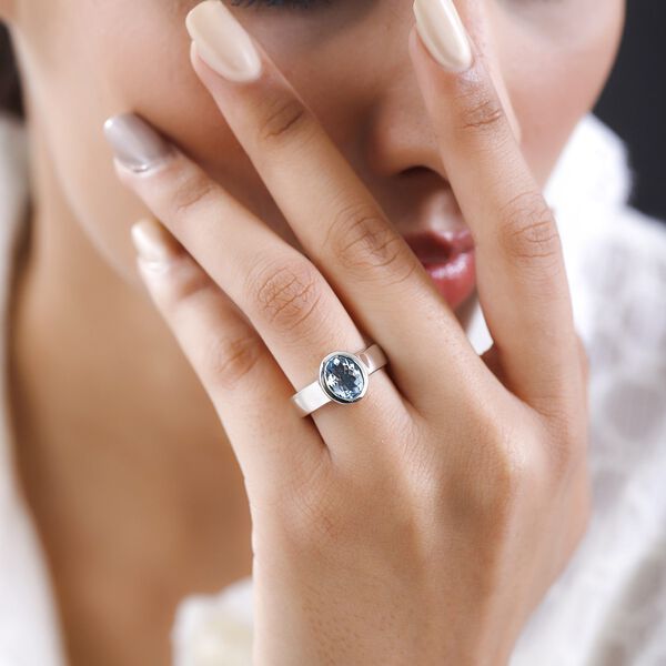 AAA Espirito Santo Aquamarin Ring, ca. 1.36 ct image number 3