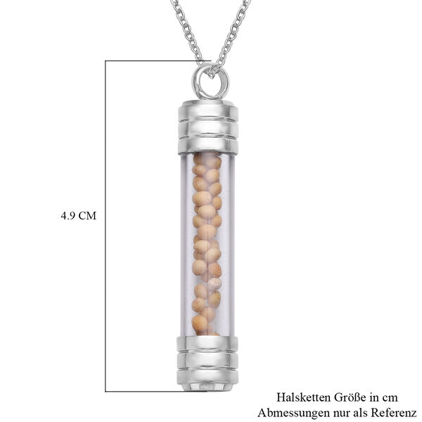 Senfkorn Anhänger mit Kette, ca. 50 cm, 316L Edelstahl 0.20 ct image number 5