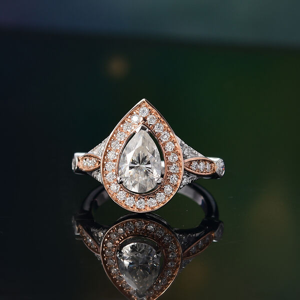 Zweifarbiger Moissanit Ring - 1,75 ct. image number 2