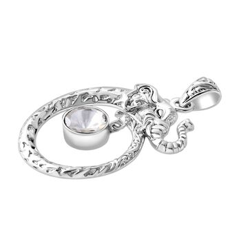 Royal Bali - Moissanit Elefant Anh&auml;nger 925 Silber ca. 0.83 ct