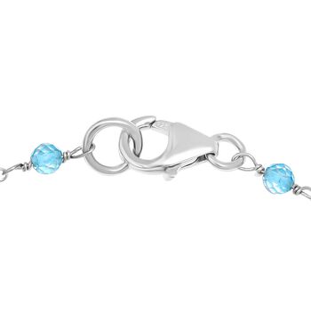 Blau Topas Armband ca. 19 cm, ca. 6.00 ct