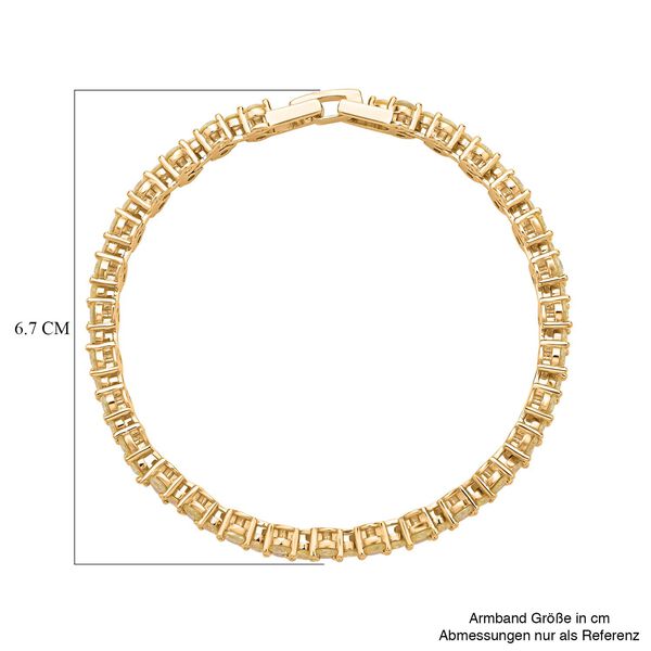 Gelbes Zirkonia Armband, ca. 19 cm, Messing ca. 16,40 ct image number 5