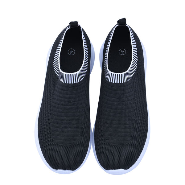 Sportliche Slip-On-Sneaker, Größe 36, Schwarz image number 4