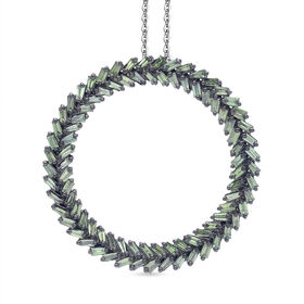 LUXURIANT DIAMOND - Lab Grown Grüner Diamant VS-EF SGL zertifiziert Schmuckset ca. 50 cm 925 Silber rhodiniert ca. 1,00 ct.