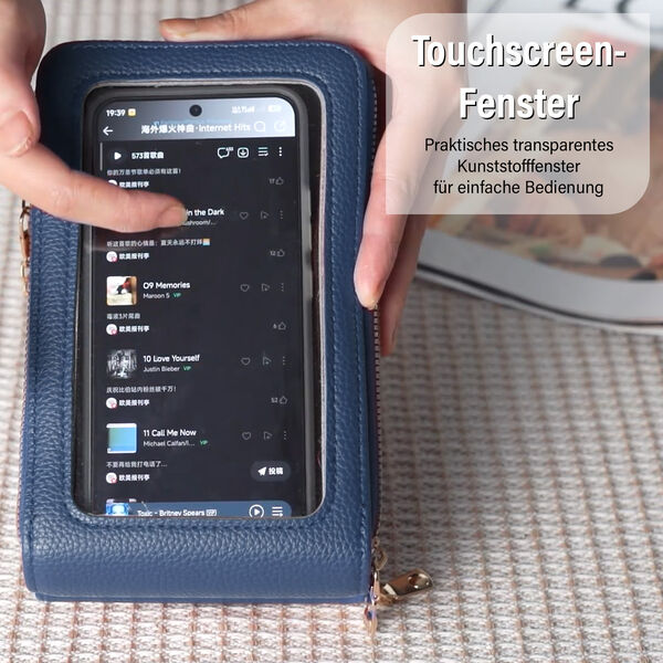 PASSAGE Crossbody Tasche, 18x6,5x11cm, Blue image number 3