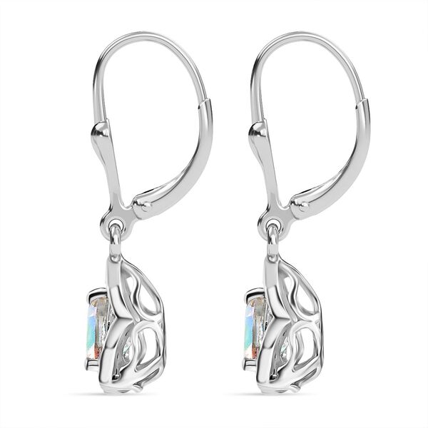 D'Joy Merkur mystischer Topas, Weißer Zirkon Ohrringe 925 Silber rhodiniert ca. 2.20 ct image number 3