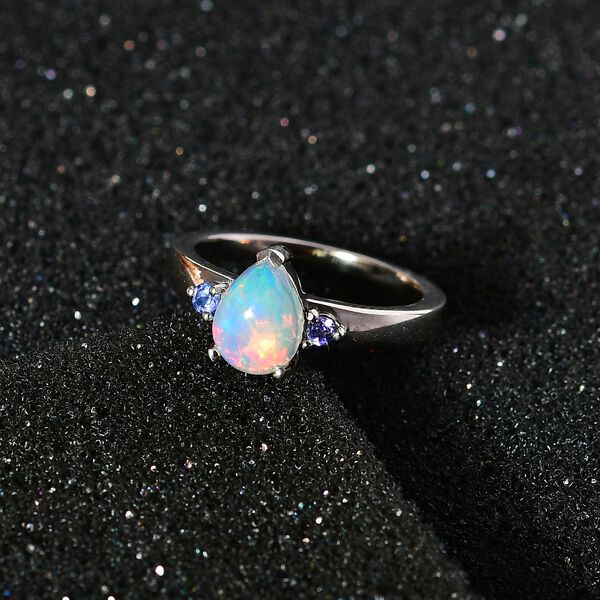 AA nat&uuml;rlicher, &auml;thiopischer Welo Opal und Tansanit Ring - 0,76 ct. image number 3