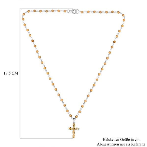 Citrin Kreuz Halskette - 16,24 ct. image number 6