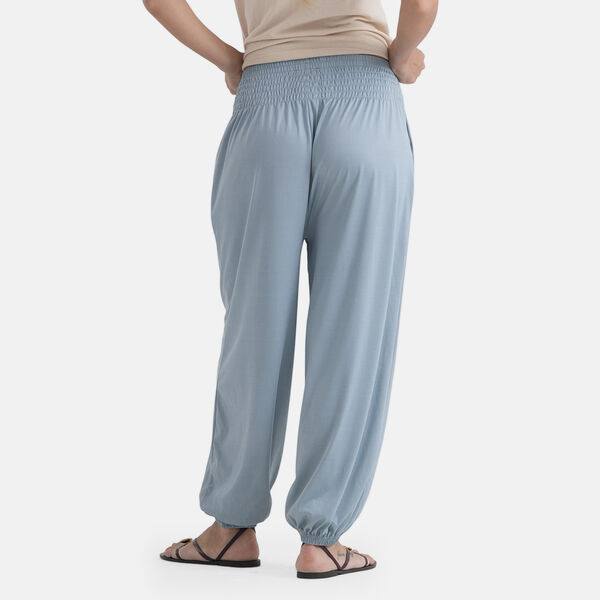 LA MAREY Jersey Komforthose mit Smokbund, Einheitsgr&ouml;&szlig;e, Blau image number 2