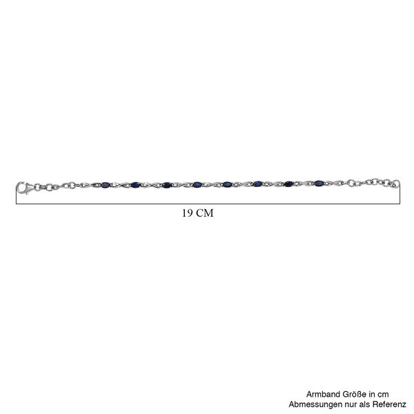 Masoala Saphir-Armband, ca. 19 cm, 925 Silber platiniert ca. 3,00 ct image number 5