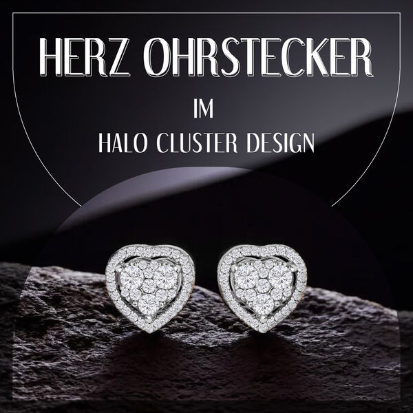 New York Kollektion- SI GH Diamant Herz Ohrringe- 0,75 ct. image number 1