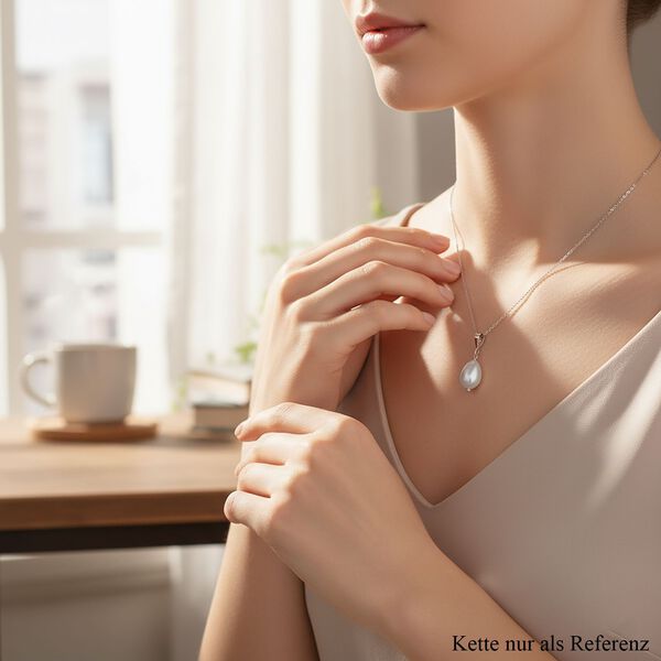 Wei&szlig;e Muschelkernperle Anh&auml;nger - 5 ct. image number 2