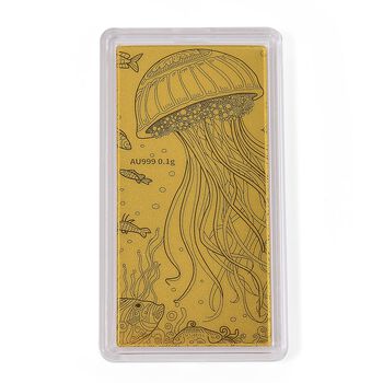999er Gold-Barren mit Quallenmotiv