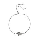 Meteorit Armband, ca. 19 cm, 925 Silber rhodiniert, ca. 15.00 ct