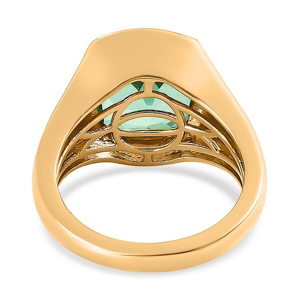 Pfau Triplett Quarz-Ring, 925 Silber vergoldet  ca. 5,27 ct image number 6