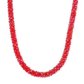 Rote Magie Farbe Kristall Halskette ca. 50 cm+ 5 cm Extender, Standard