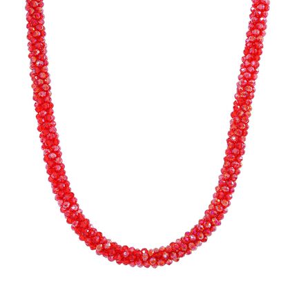 Rote Magie Farbe Kristall Halskette ca. 50 cm+ 5 cm Extender, Standard