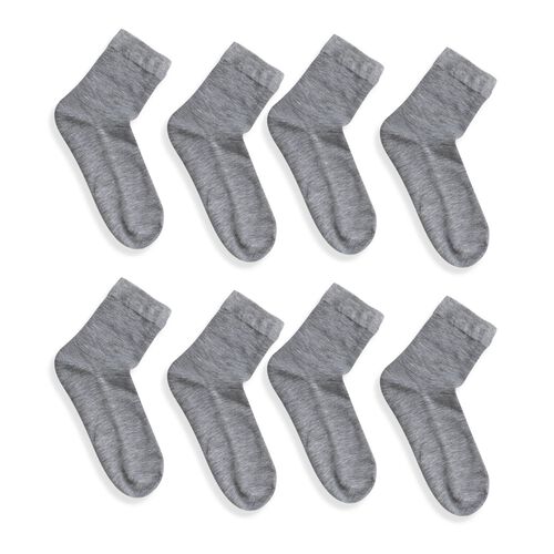4er-Set - Socken, Polyester-Baumwolle, Größe 36-40, Grau image number 0