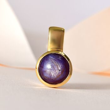 AA Sternrubin Anh&auml;nger, 925 Silber Gelbgold Vermeil ca. 4.66 ct