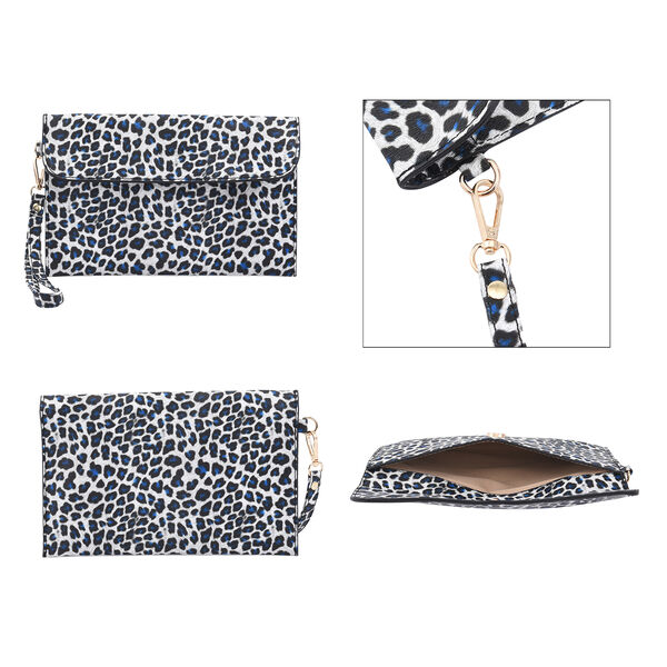 Passage - 4er-Set, Handtasche, Crossbody Tasche, Clutch und Brieftasche mit weissem Leoparden Muster image number 6