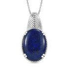 Lapislazuli Anhänger mit Kette, Edelstahl ca. 26.05 ct