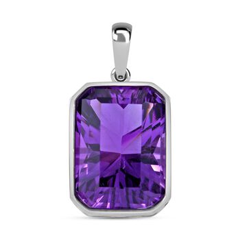 Afrikanischer Amethyst-Anh&auml;nger mit Kette - 15,76 ct.