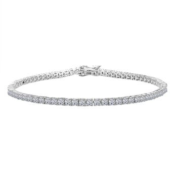 LUXURIANT SGL zertifiziertes SI-GH Labor Diamant 20cm Armband, 925 Silber rhodiniert - 4 ct.