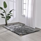 Luxury Edition: 2200 GSM Kunstpelz-Teppich, mit Rutschfeste Rückseite aus Wildleder, 160x230cm, schwarz meliert